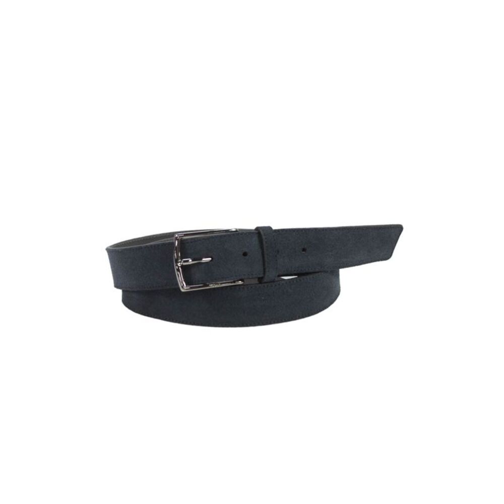 BOSS Mens Suede Frame Buckle Belt Navy Size 40